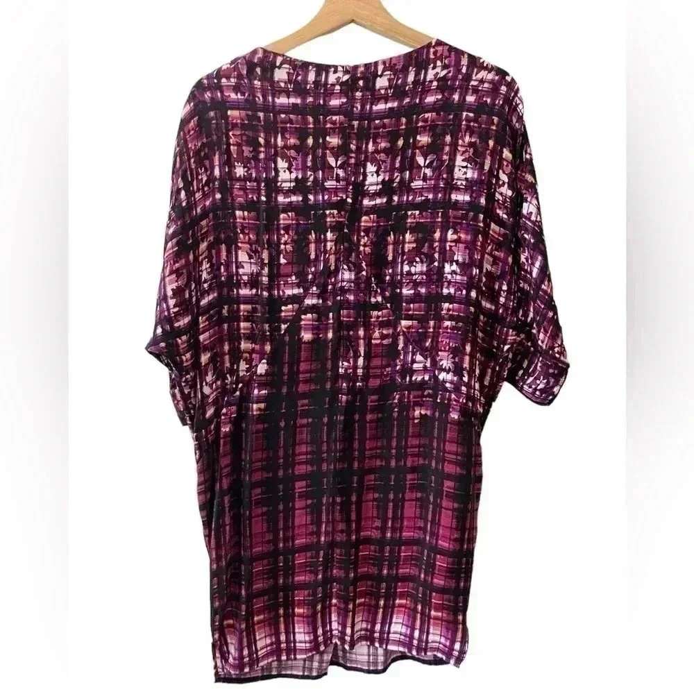 Maeve Anthropologie Petal Palette Tunic Dress XS Purple Pink Pockets - Picture 4 of 7
